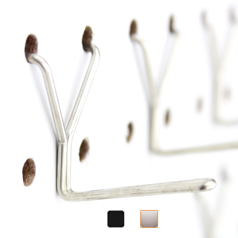 Right Arrange Stainless Steel Pegboard Hooks 50-Pack 1"" L Hook - Will Not Fall Out  Fits Any Peg Board - Organize Tools  Accessories  Workbench  Garage Storage  Kitchen  Crafts  Jewelry  Retail - Image 1